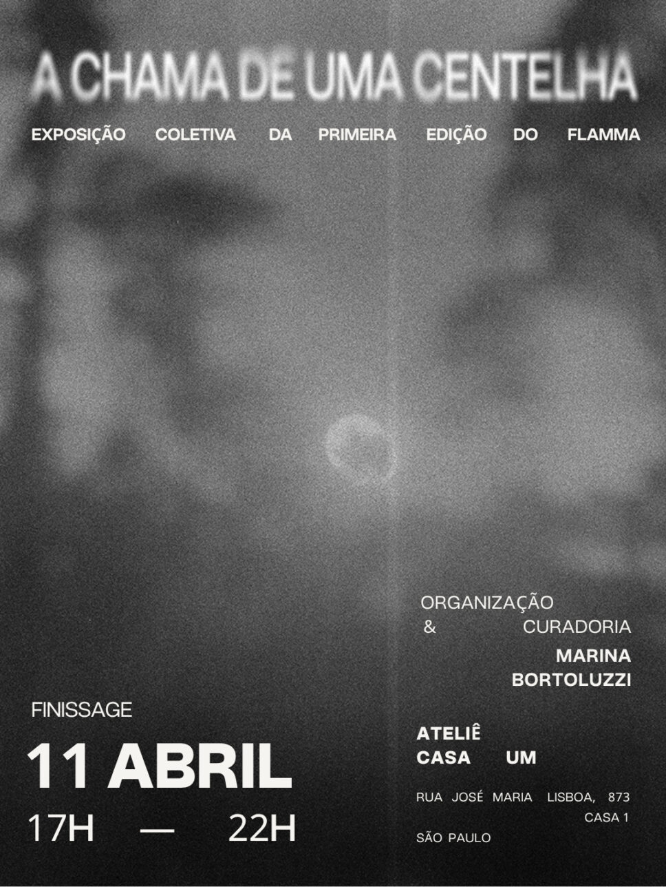 Group exhibition at Ateliê Casa Um, São Paulo, with paintings, sculptures and Study of the Sun I, a black-and-white film photograph by Emilia Brandão Carneiro