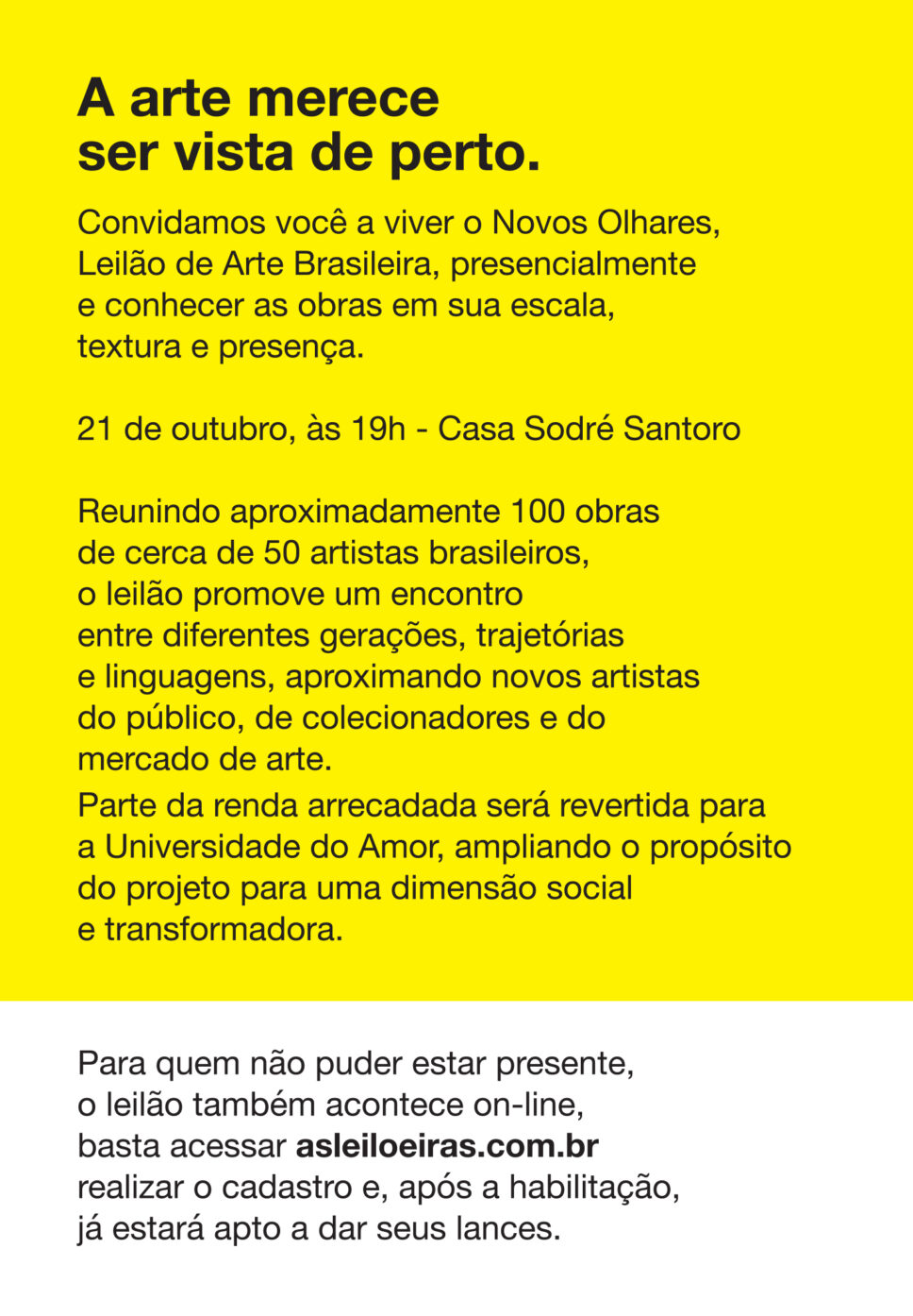 convite leilão As Leiloeiras Sodré Santoro