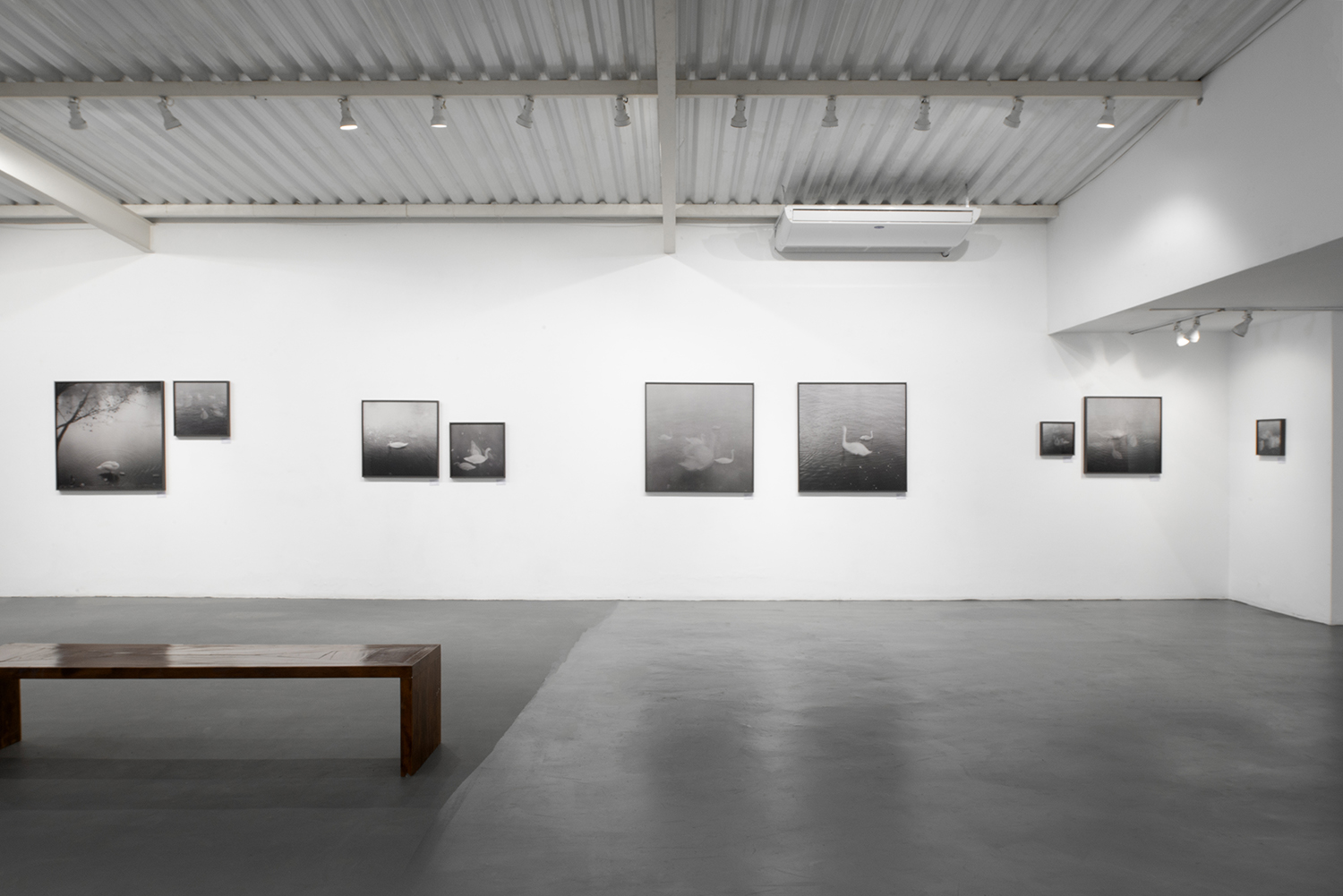 Installation view of Acervo Migratório, featuring photographs by Emilia Brandão Carneiro at Galeria Caribé in São Paulo